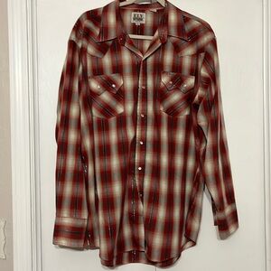 Men’s Western Ely Cattlemen XL Pearl Snap Shirt!